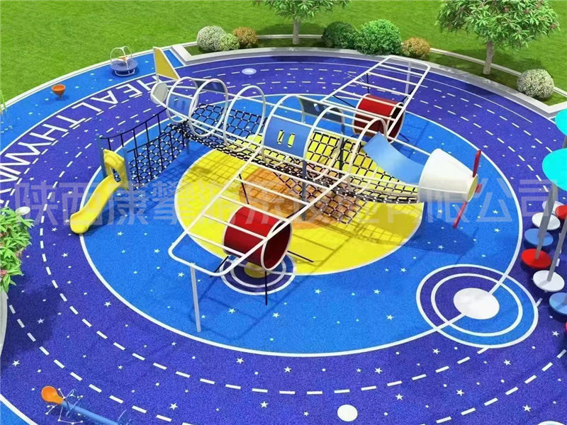 公園小區(qū)飛機(jī)造型兒童爬網(wǎng)