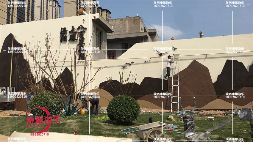 咸陽涇陽縣口袋公園景觀墻游樂設(shè)施案例 咸陽涇陽縣口袋公園景觀墻游樂設(shè)施案例