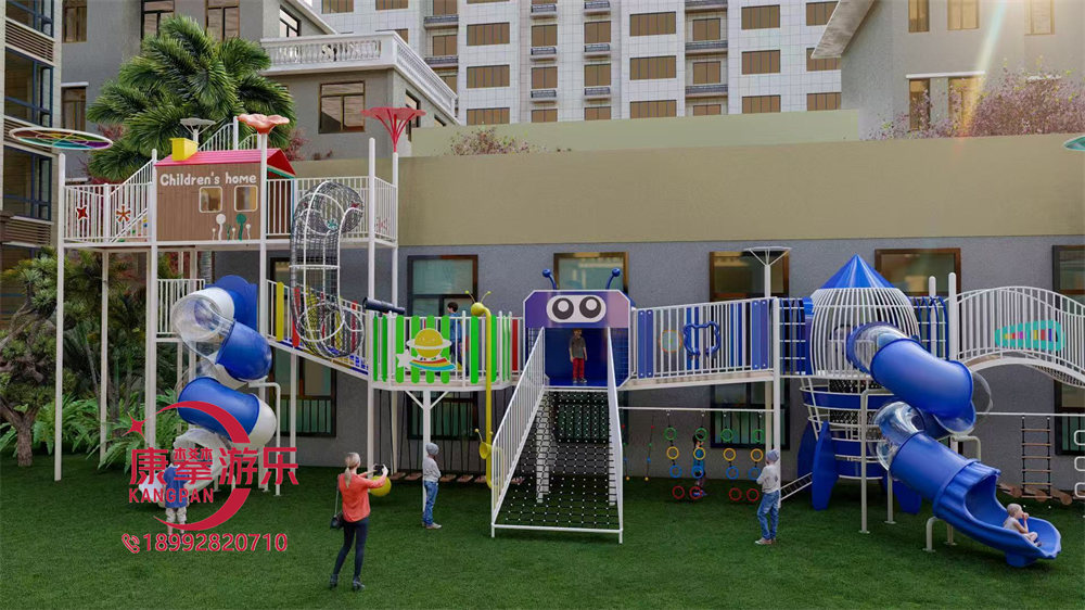 幼兒園戶外機(jī)器人造型兒童廊架